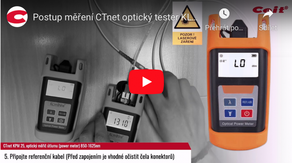 CTnet KPM 25, přijímač optického výkonu (power meter)
